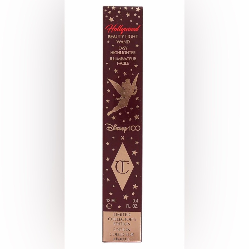 Charlotte Tilbury Hollywood Beauty Light Wand - Rose Gold & Burgundy Packaging